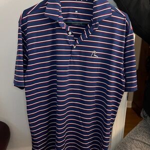 Men's striped polo